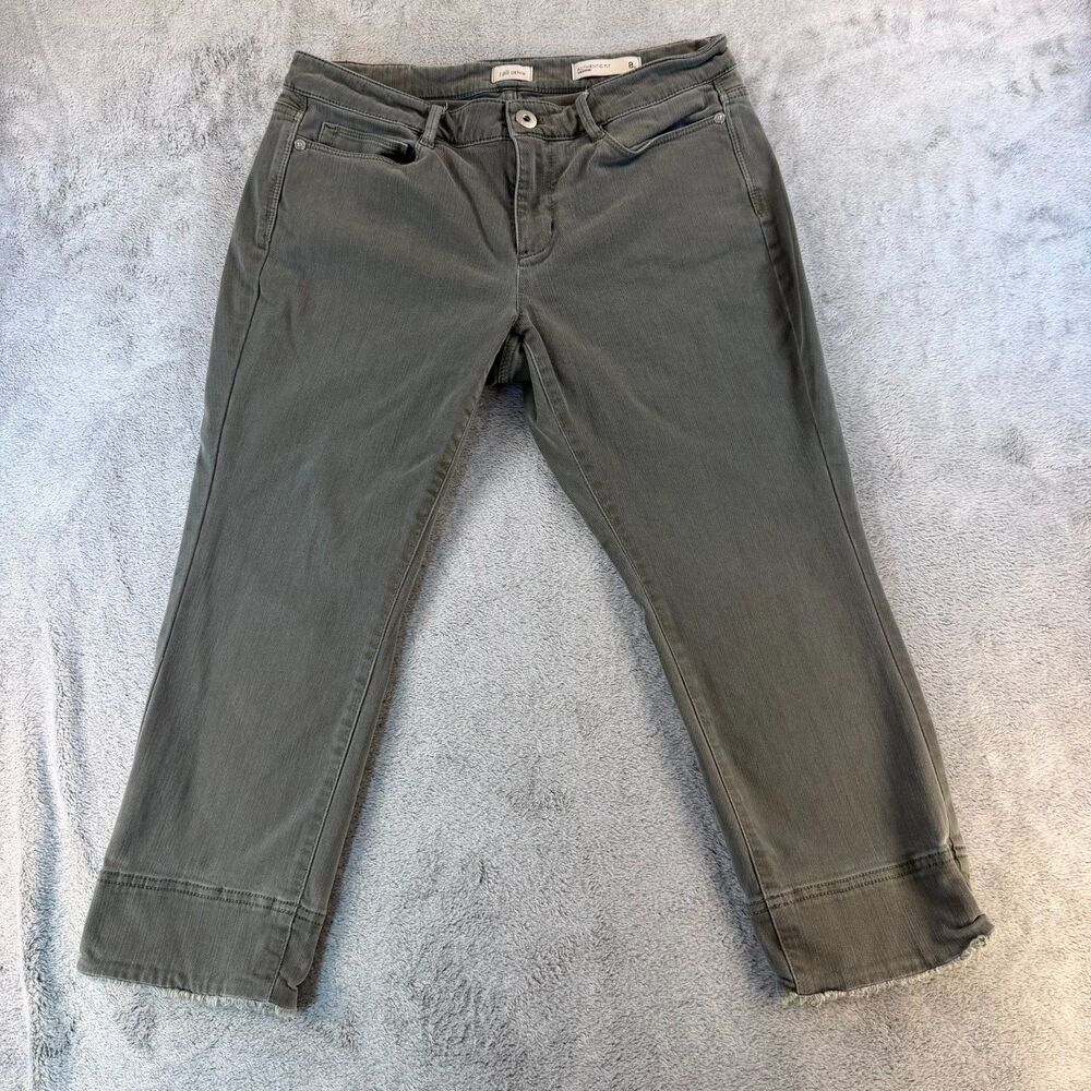 J Jill Denim Authentic Fit Cropped Jeans Women's 8 Petite Gray Stretch